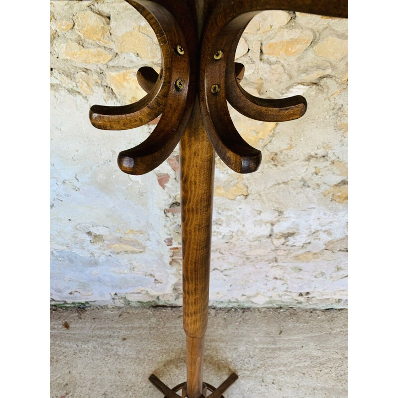 Vintage beechwood coat rack, 1960s