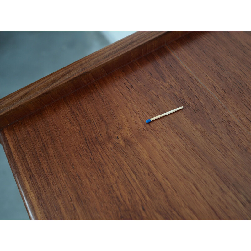 Teak vintage highboard with sliding doors, Denmark 1960s