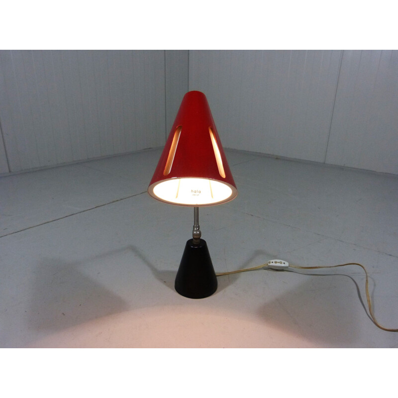 Vintage Sun series table piano lamp by H. Busquet for Hala, Netherlands 1950s