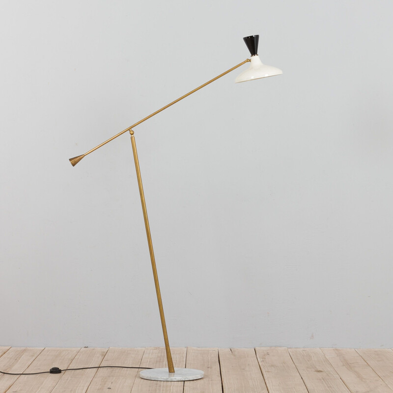 Italian vintage brass floor lamp, 1990s