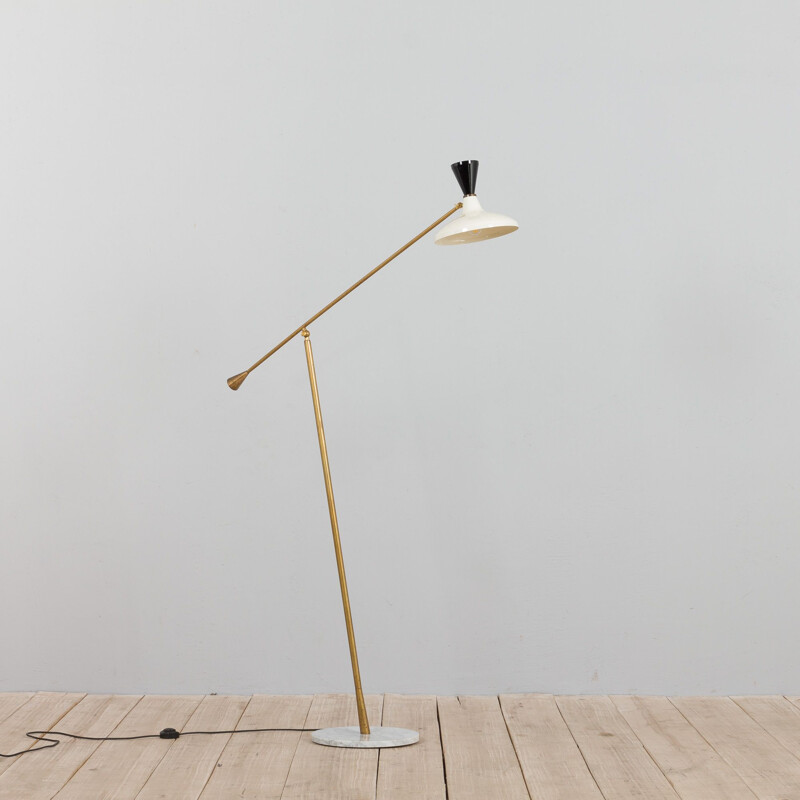 Italian vintage brass floor lamp, 1990s