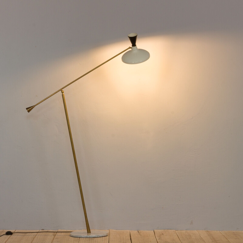 Italian vintage brass floor lamp, 1990s