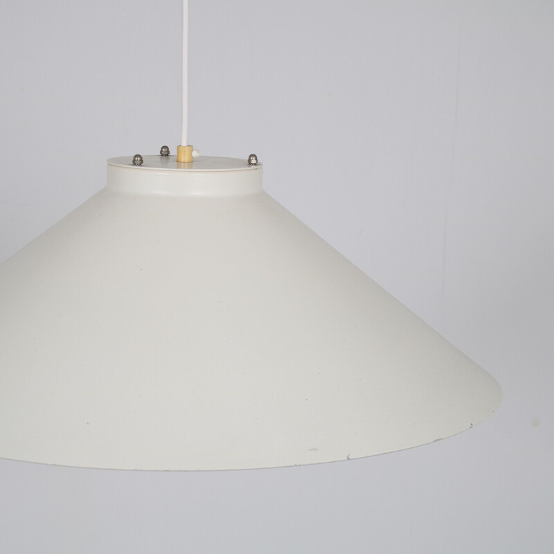 Vintage scandinavian white pendant lamp, 1960s