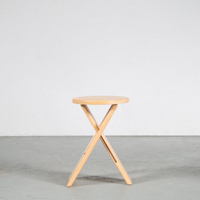 Tabouret pliant vintage "Suzy" par Adrian Reed pour Princes Design Works, Royaume-Uni 1970