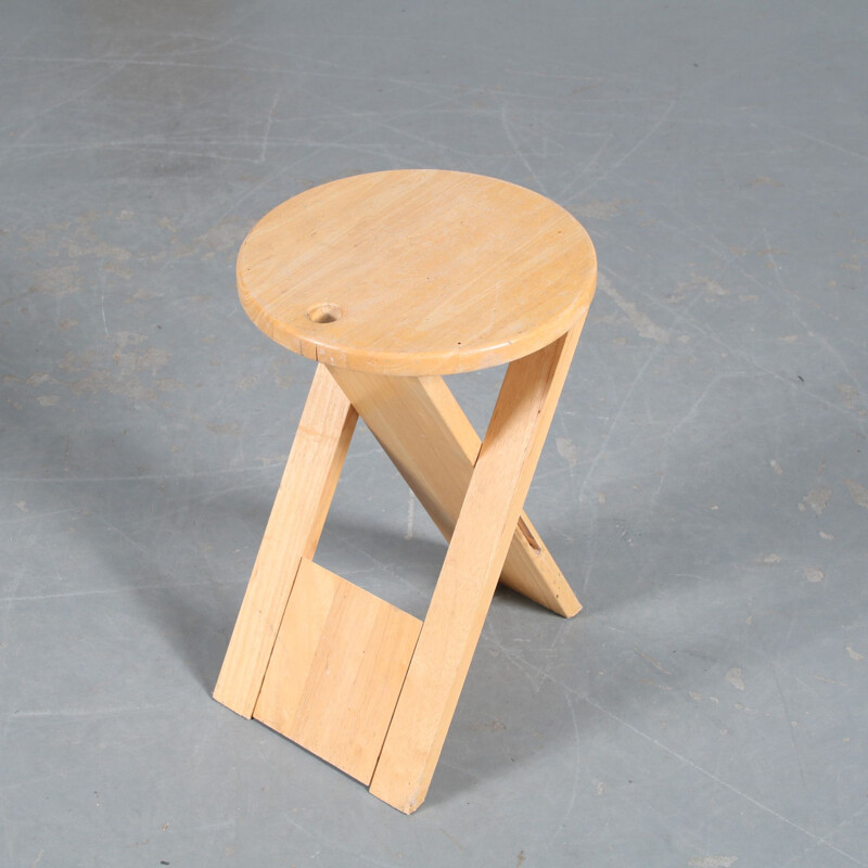 Tabouret pliant vintage "Suzy" par Adrian Reed pour Princes Design Works, Royaume-Uni 1970