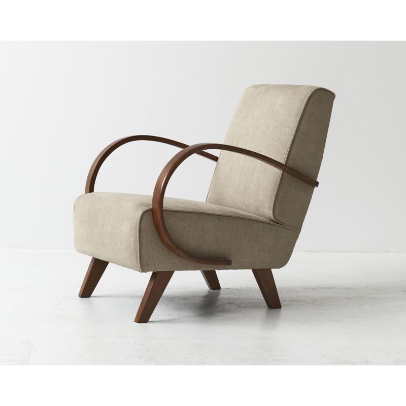 Vintage armchair by Jindrich Halabala, Czechoslovakia 1930s