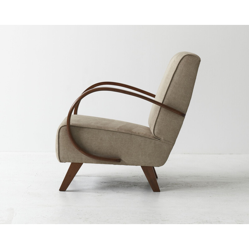 Vintage armchair by Jindrich Halabala, Czechoslovakia 1930s