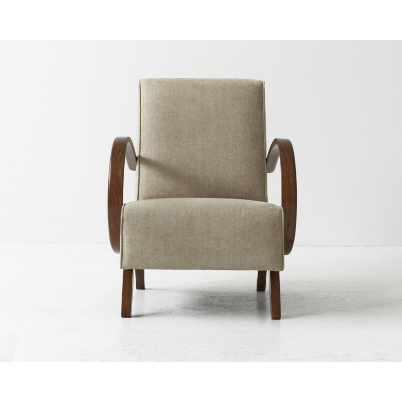 Vintage armchair by Jindrich Halabala, Czechoslovakia 1930s