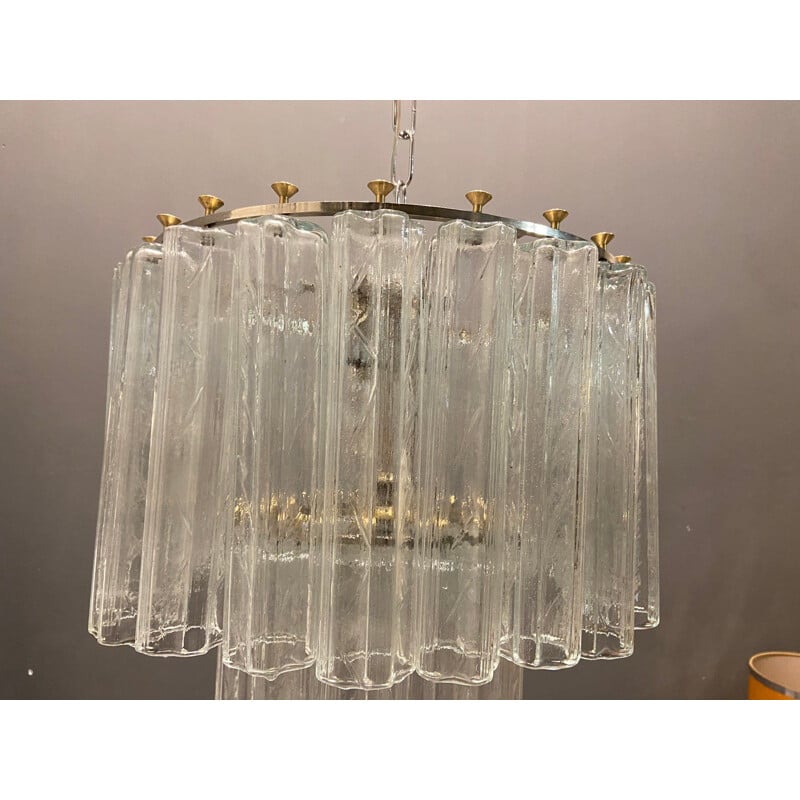Mid-century Italian Murano glass Tronchi chandelier