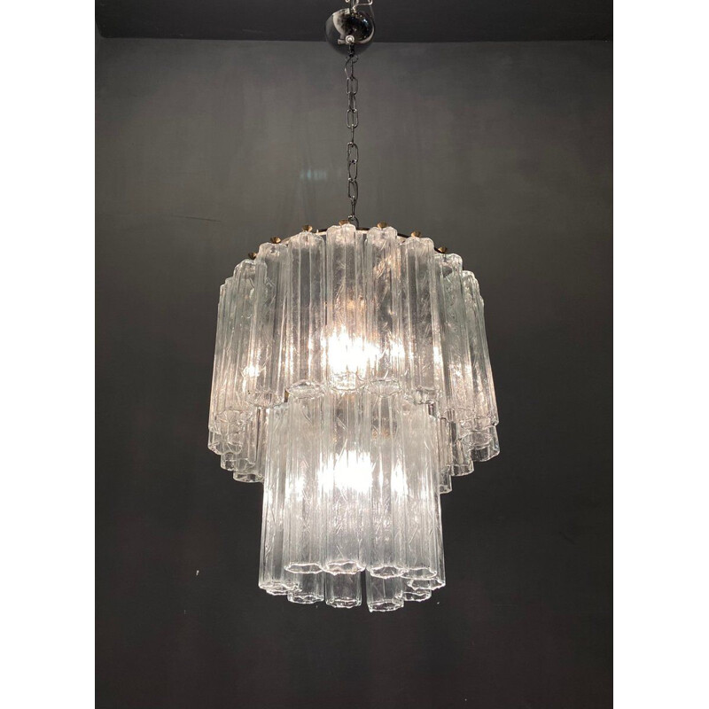 Mid-century Italian Murano glass Tronchi chandelier