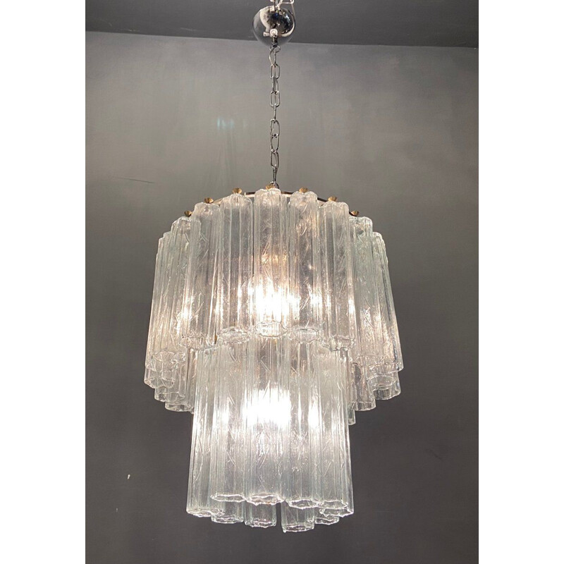 Mid-century Italian Murano glass Tronchi chandelier