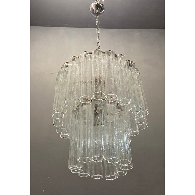 Mid-century Italian Murano glass Tronchi chandelier