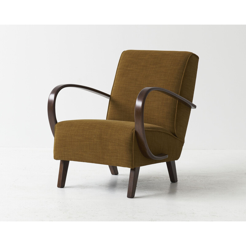 Vintage H-410 armchair by Jindrich Halabala, 1930s