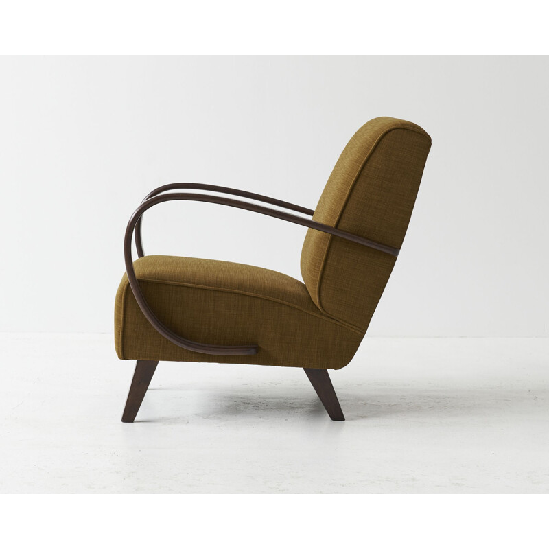 Vintage H-410 armchair by Jindrich Halabala, 1930s