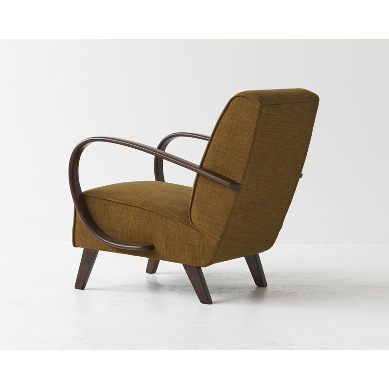 Vintage H-410 armchair by Jindrich Halabala, 1930s