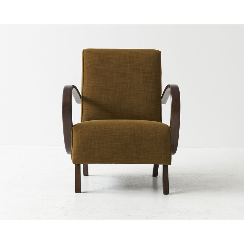 Vintage H-410 armchair by Jindrich Halabala, 1930s