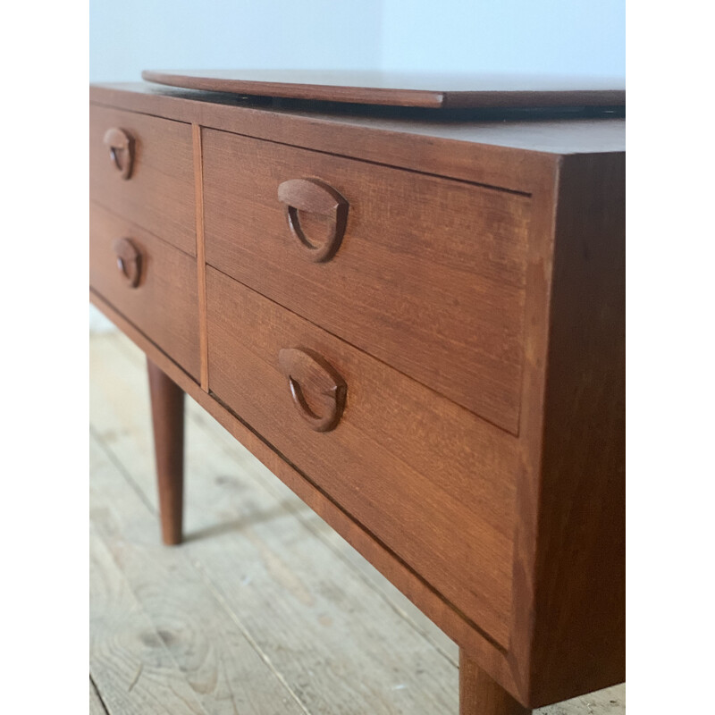 Scandinavian vintage teak chest of drawers by Kai Kristiansen for Fornem Mobelkunst, 1970