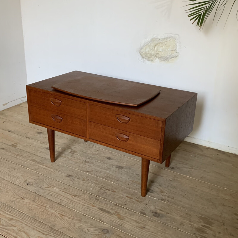 Scandinavian vintage teak chest of drawers by Kai Kristiansen for Fornem Mobelkunst, 1970