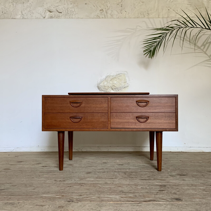 Scandinavian vintage teak chest of drawers by Kai Kristiansen for Fornem Mobelkunst, 1970