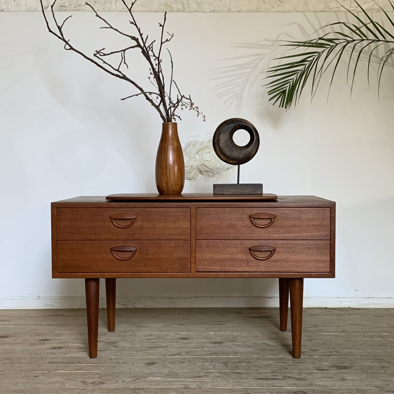 Scandinavian vintage teak chest of drawers by Kai Kristiansen for Fornem Mobelkunst, 1970