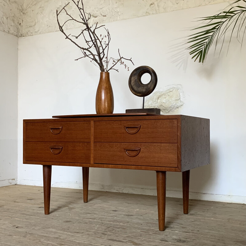 Scandinavian vintage teak chest of drawers by Kai Kristiansen for Fornem Mobelkunst, 1970