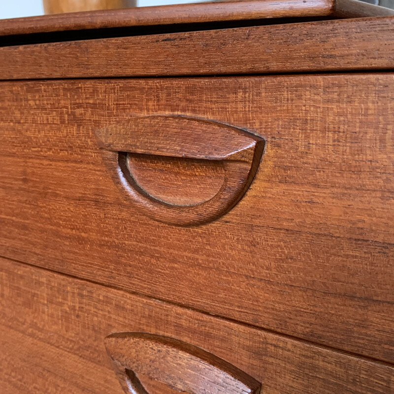 Scandinavian vintage teak chest of drawers by Kai Kristiansen for Fornem Mobelkunst, 1970