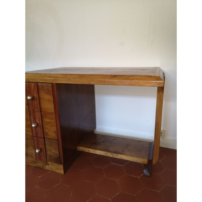 Vintage Art Deco mahogany desk, 1940