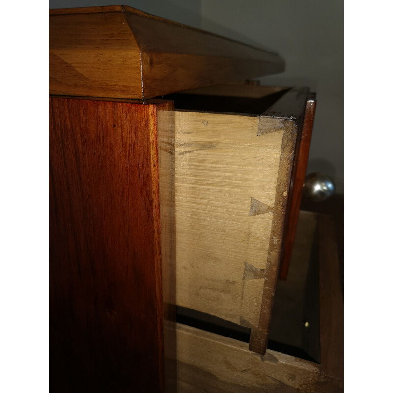 Vintage Art Deco mahogany desk, 1940