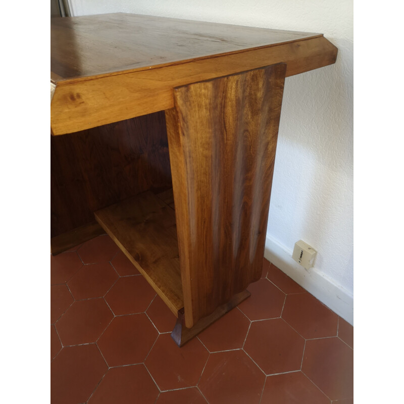 Vintage Art Deco mahogany desk, 1940