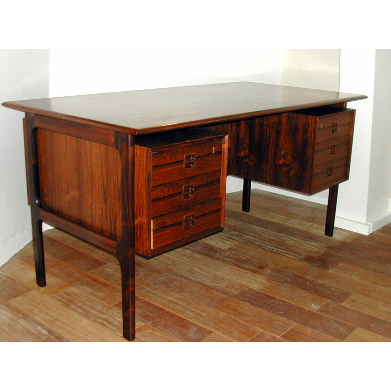 Bureau scandinave double face en palissandre, Arne VODDER - 1950