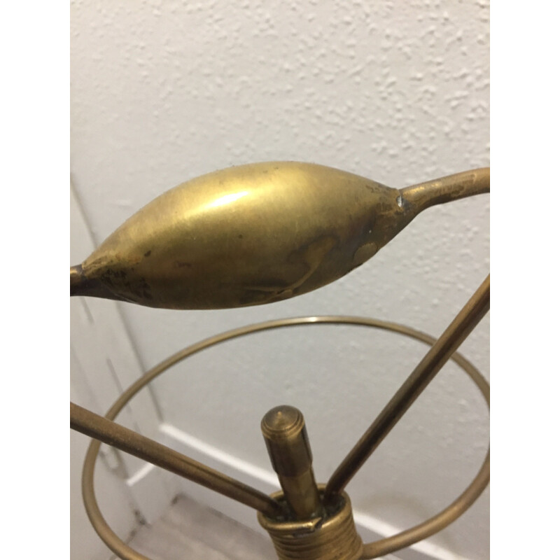 Sculptural vintage brass umbrella stand by Mathieu Mategot