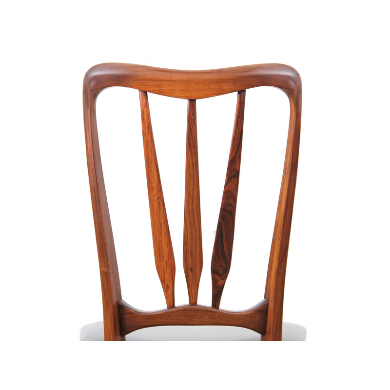 Ensemble de 4 chaises vintage Ingrid en palissandre de Rio par Niels Koefoed, 1960