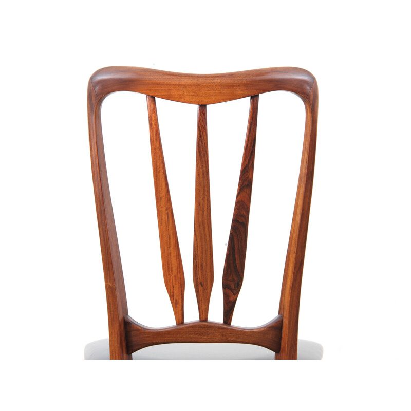Juego de 4 sillas vintage Ingrid en madera de palisandro de Río por Niels Koefoed, 1960