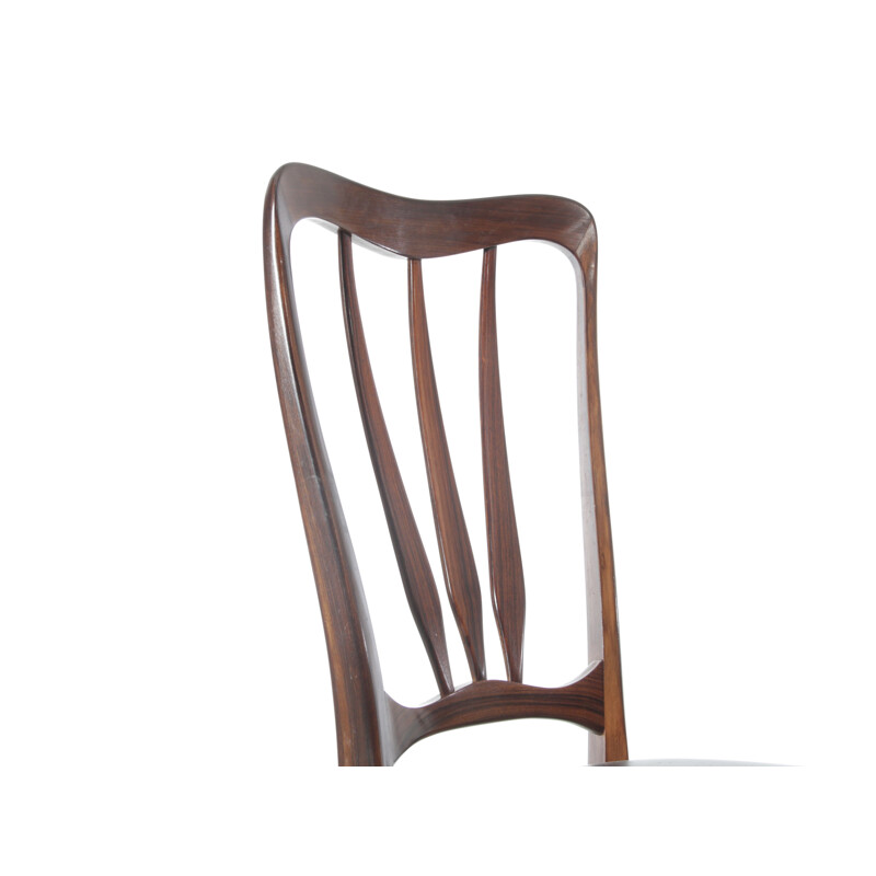 Ensemble de 4 chaises vintage Ingrid en palissandre de Rio par Niels Koefoed, 1960