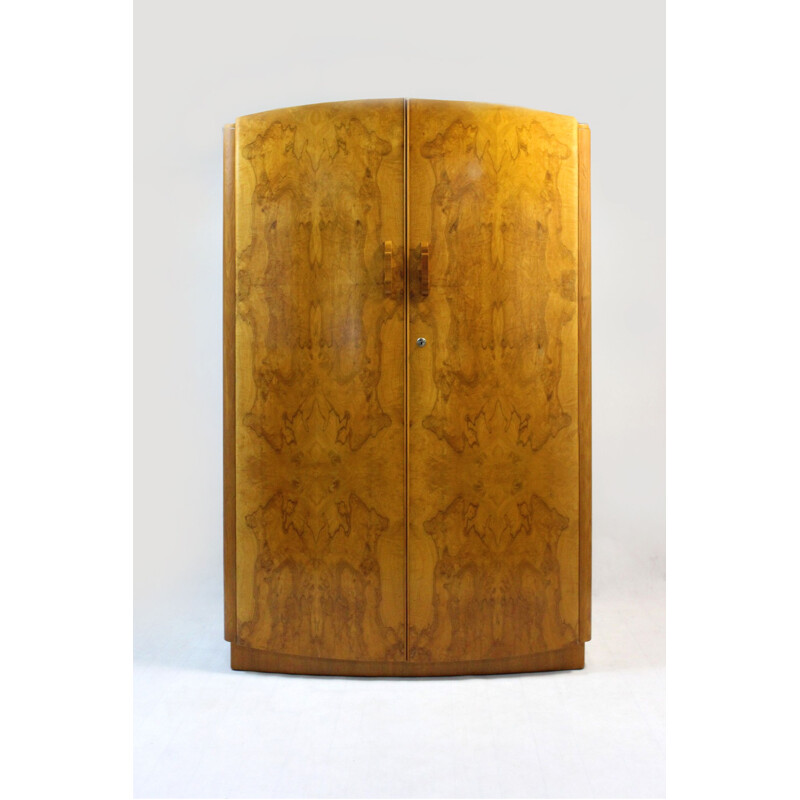 Art Deco vintage walnut cabinet by Jindrich Halabala for Up Zavody, Czechoslovakia 1940s