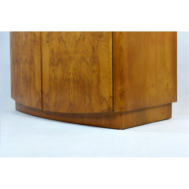 Art Deco vintage walnut cabinet by Jindrich Halabala for Up Zavody, Czechoslovakia 1940s