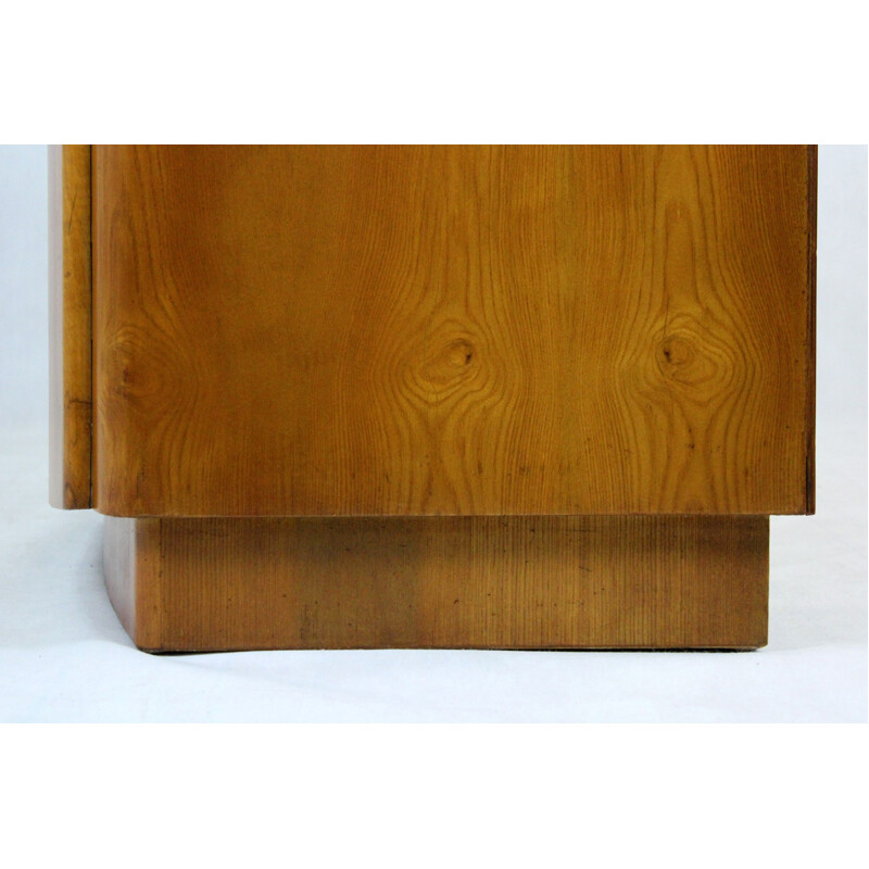 Art Deco vintage walnut cabinet by Jindrich Halabala for Up Zavody, Czechoslovakia 1940s