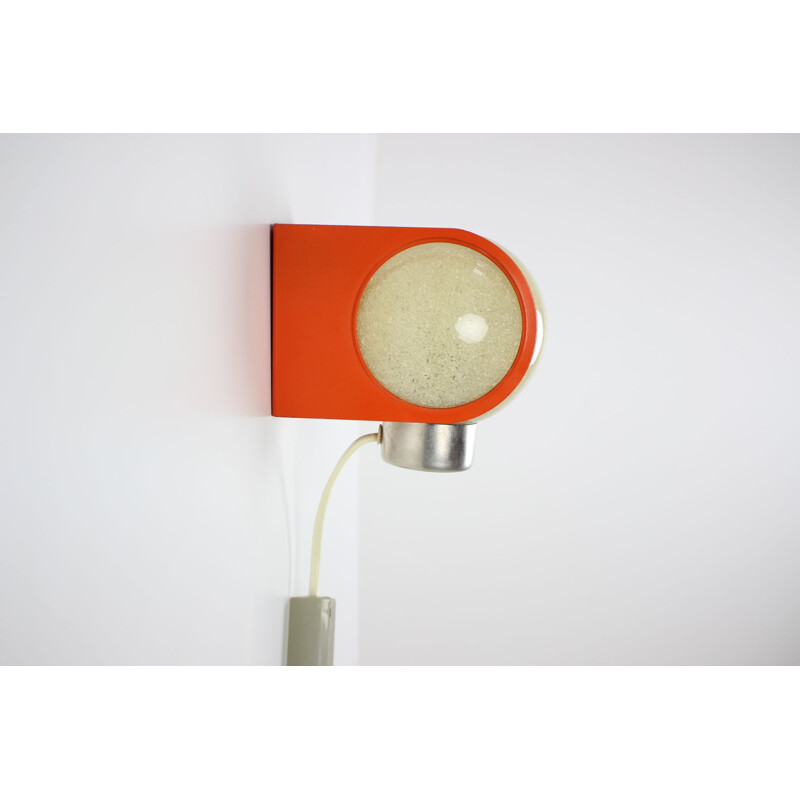 Vintage metal and plastic wall lamp by Pokrok Žilina, Czech Republic 1970