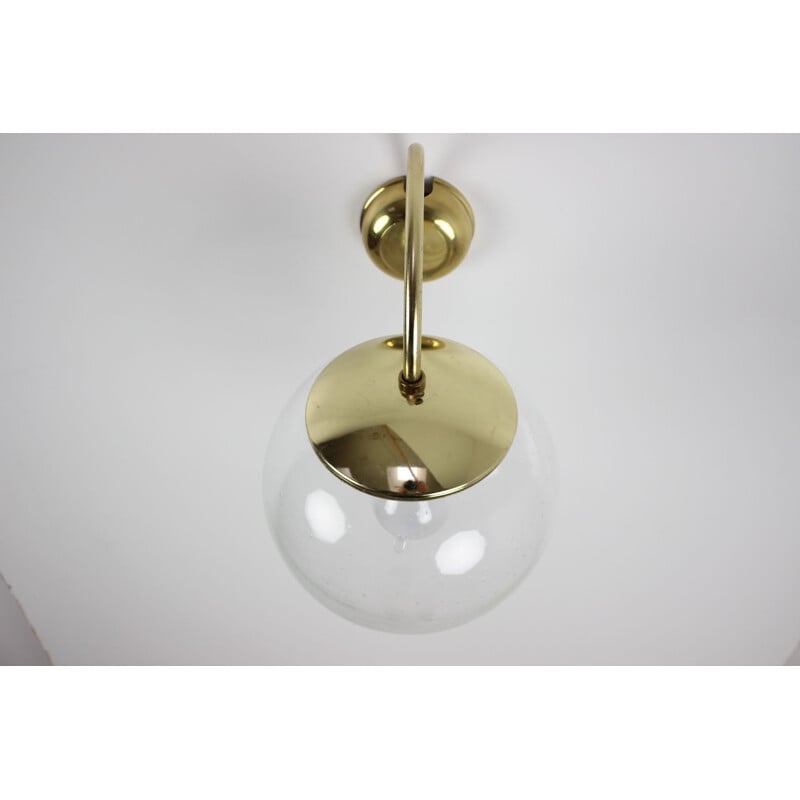 Vintage metal wall lamp by Kamenický Šenov, Czech 1970