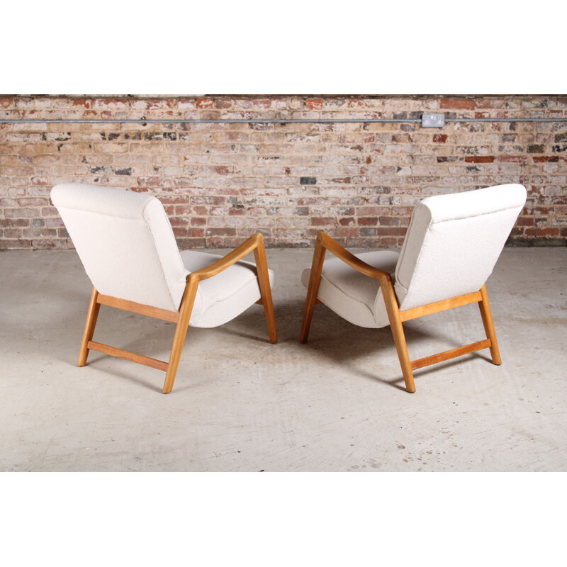 Pair of mid century G-plan Siesta armchairs, 1950s