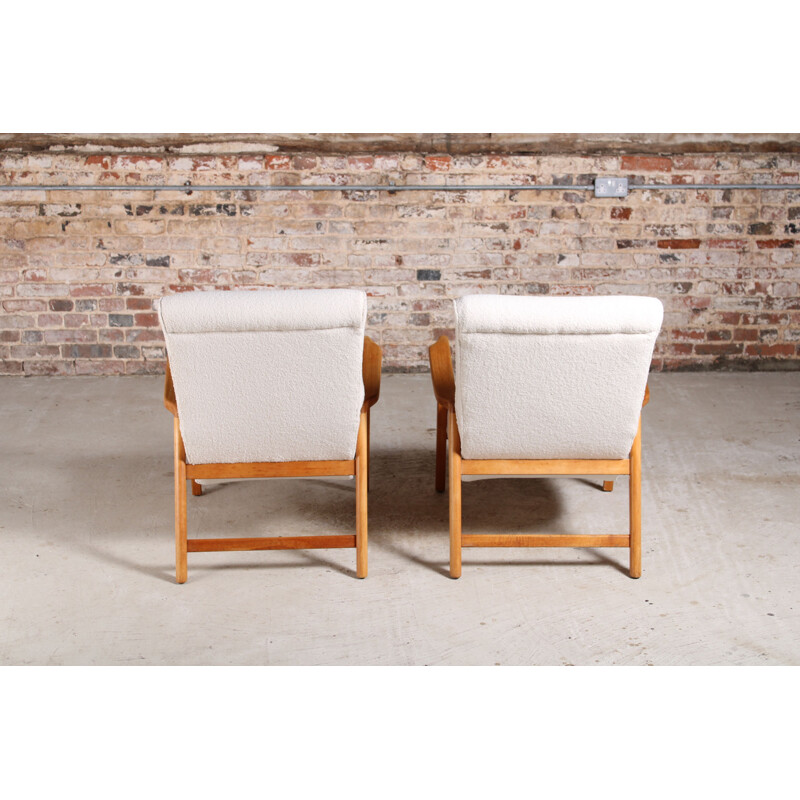 Pair of mid century G-plan Siesta armchairs, 1950s