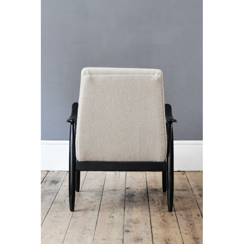 Paire de fauteuils néerlandais en tissu lainé - 1960