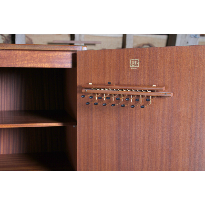 Pair of mid century G-plan Tola black cabinets, 1960s