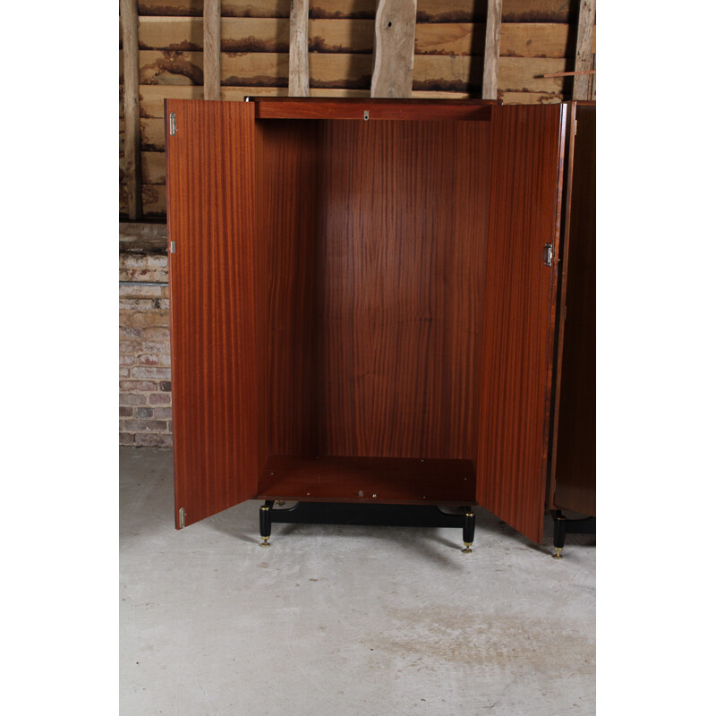 Pair of mid century G-plan Tola black cabinets, 1960s