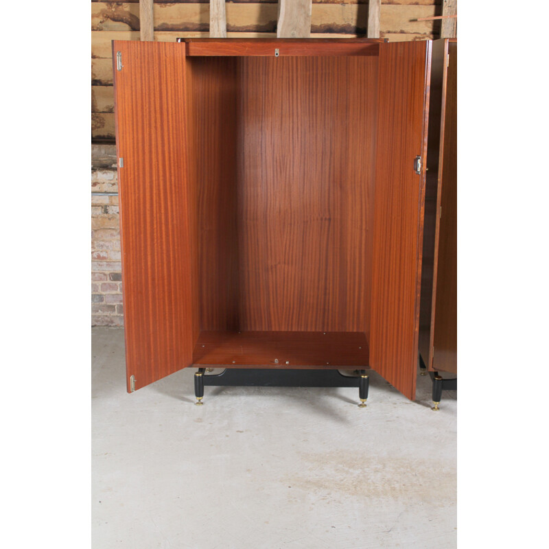 Pair of mid century G-plan Tola black cabinets, 1960s