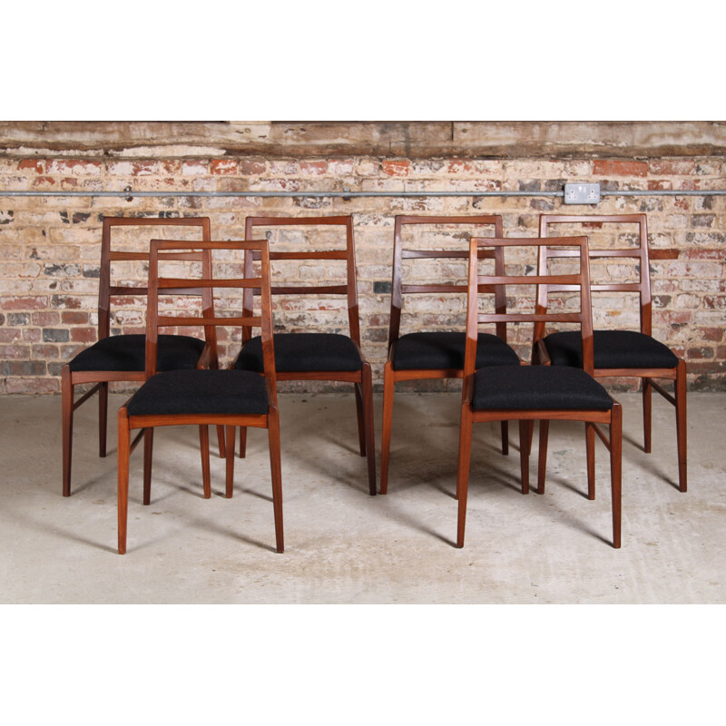 Set of 6 vintage afromosia dining chairs by Richard Hornby for Heal's, 1960s
