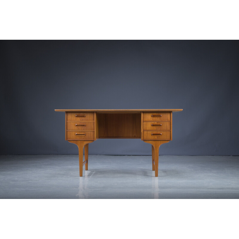 Mid-century teak desk by Gunnar Nielsen for Tibergaard, Denmark 1960s