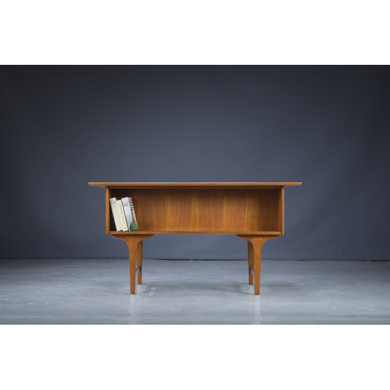 Mid-century teak desk by Gunnar Nielsen for Tibergaard, Denmark 1960s