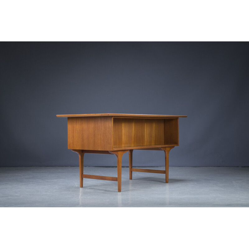 Mid-century teak desk by Gunnar Nielsen for Tibergaard, Denmark 1960s