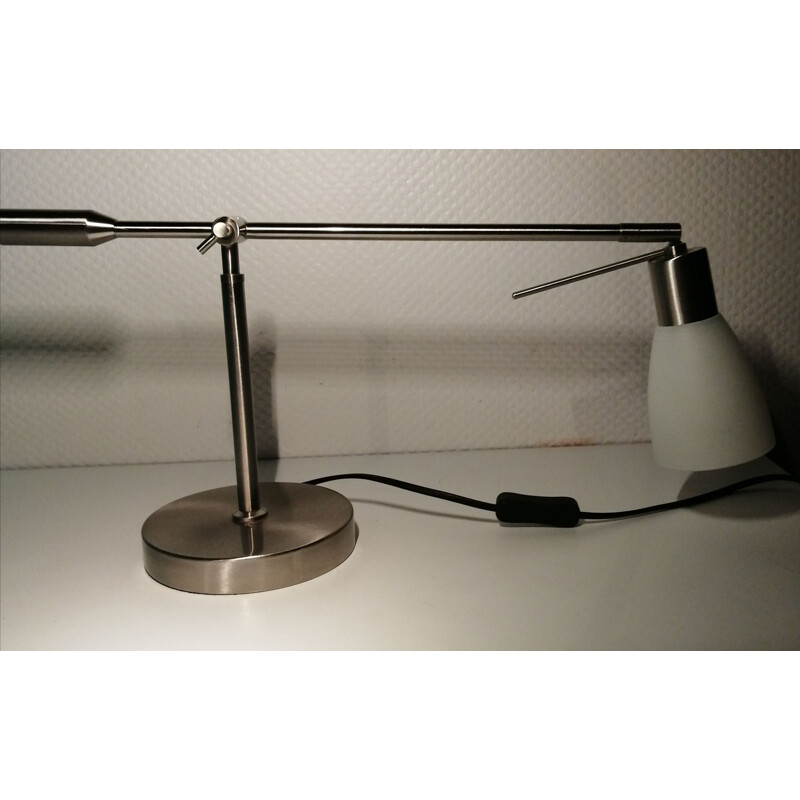 Lámpara de escritorio vintage de acero con péndulo, Alemania